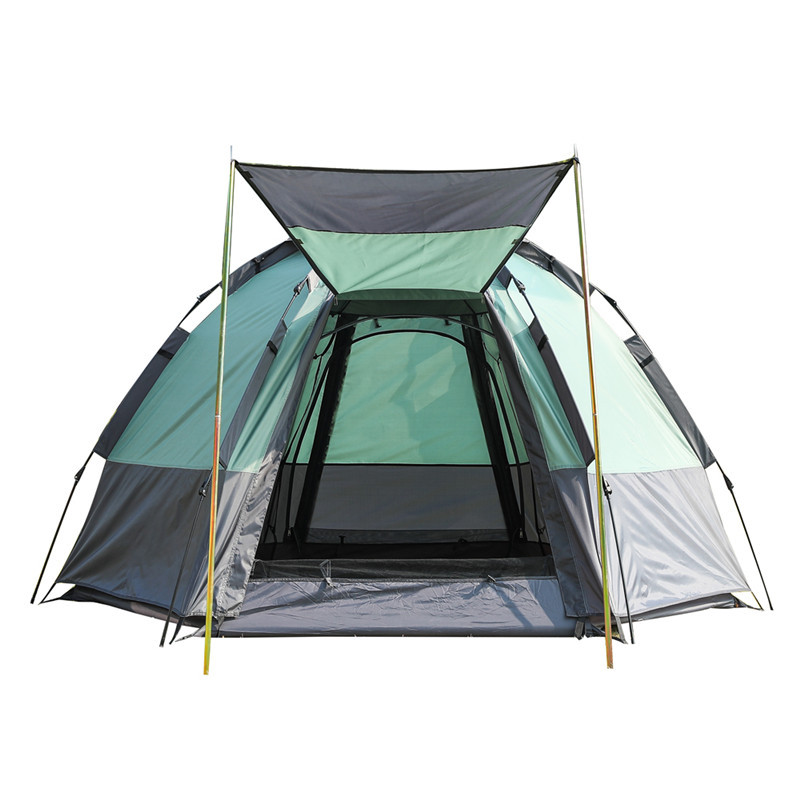 Fortykket sekskant campingtelt